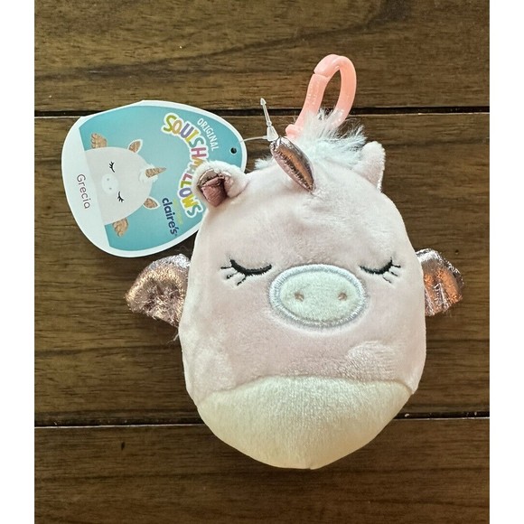 Original Squishmallows 3.5" Grecia The Pegacorn Clip On - Picture 1 of 3